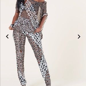 Grass-fields matching pant set